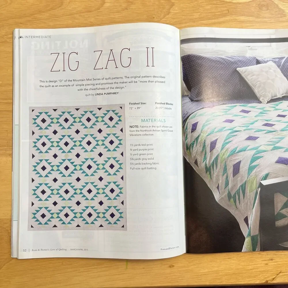Fons and Porters Love of Quilting Magazine Lot of 3 from Spring Summer 2015